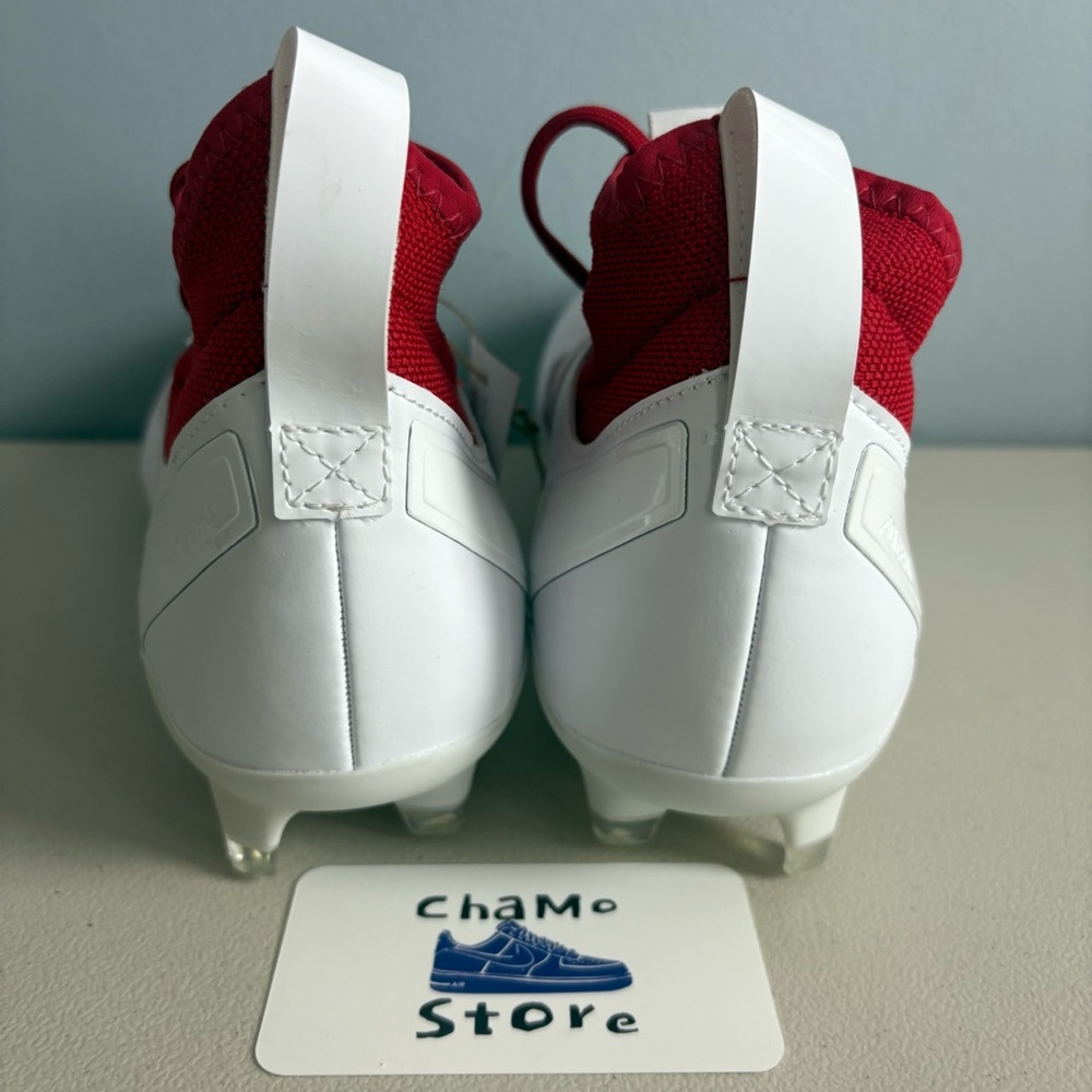 adidas Adizero Impact Football Cleats White Red Shoes IF2477 Men’s Sz 8.5 - Picture 4 of 9